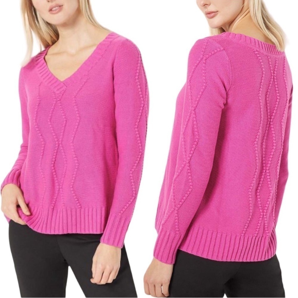 J Jason Wu | Pink Texture Stitch Sweater Size S
